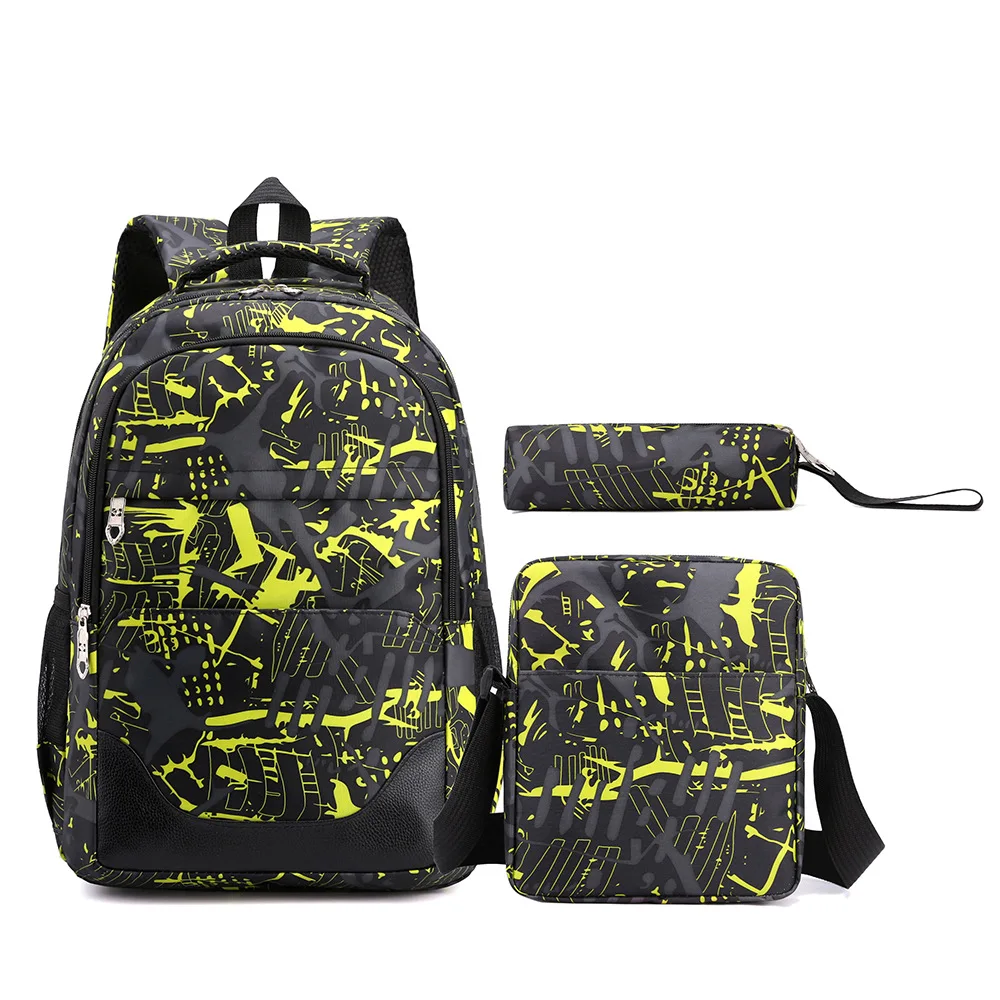 Wholesale Student Backpack School Bags Three-Piece Set